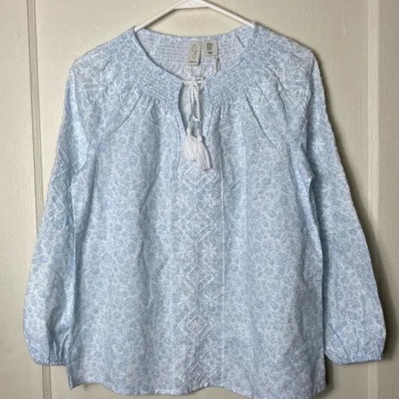 Joie Embroidered Tassel Top - Picture 2 of 4